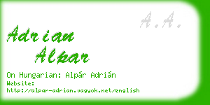 adrian alpar business card